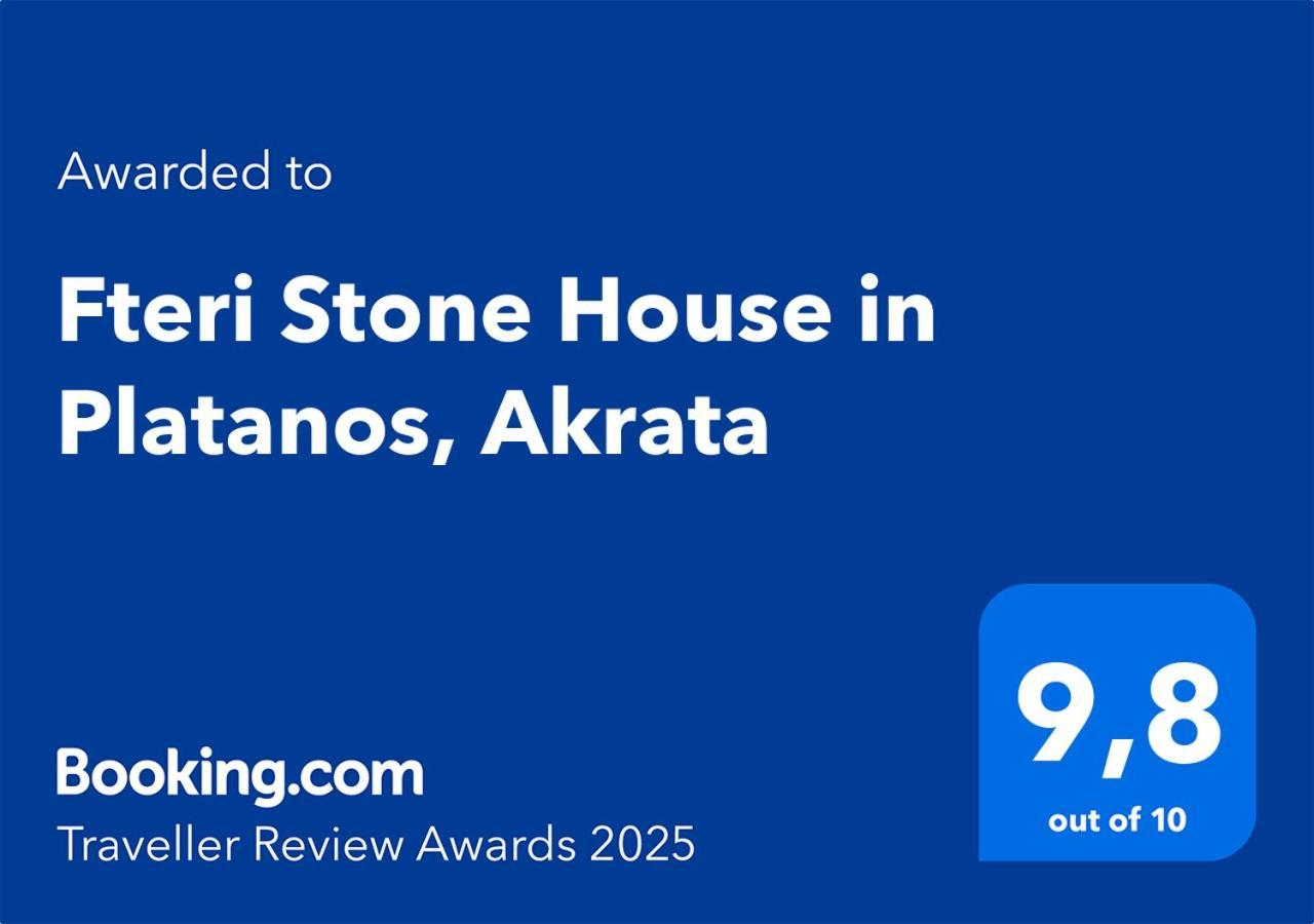 Fteri Stone House In Platanos, Akrata Apartamento Exterior foto